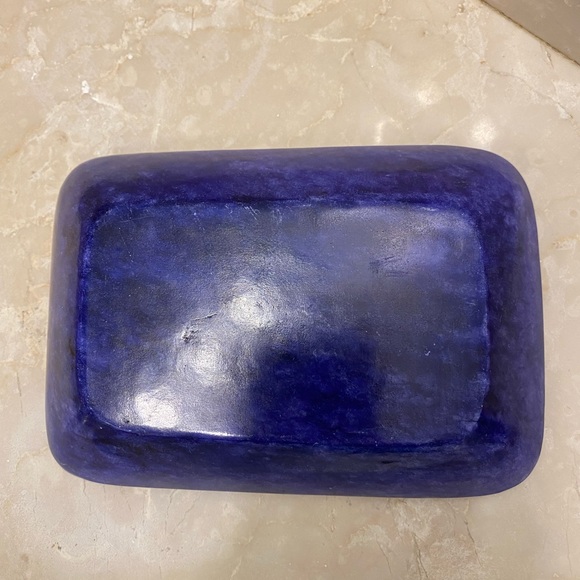 Natural purple marble curvy collection bar soap dish soap tray holder - Picture 3 of 8